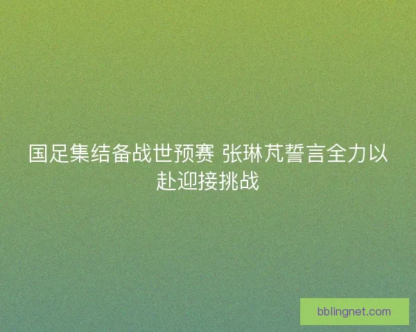国足集结备战世预赛 张琳芃誓言全力以赴迎接挑战