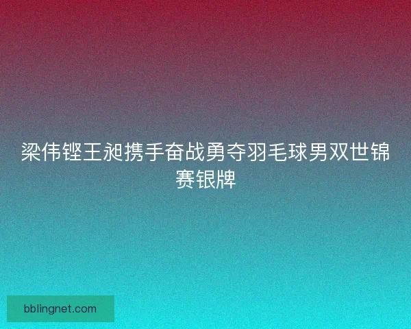 梁伟铿王昶携手奋战勇夺羽毛球男双世锦赛银牌